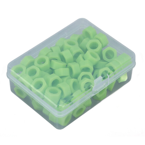 (Green) 100pcs Dental Code Rings Silicone Color ID for Instruments Green 2