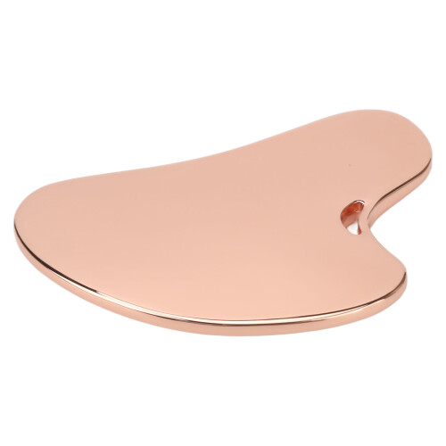 Strumento Gua Sha Faccia Metallo Oro Rosa 1