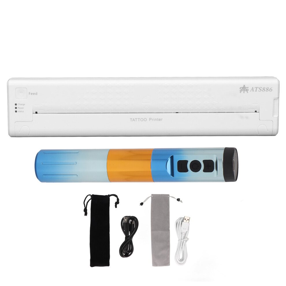 ( Tattoo Pen) Thermal Tattoo Copier 1200Mah Wireless Pen 1500Mah Blue/White 461605451329