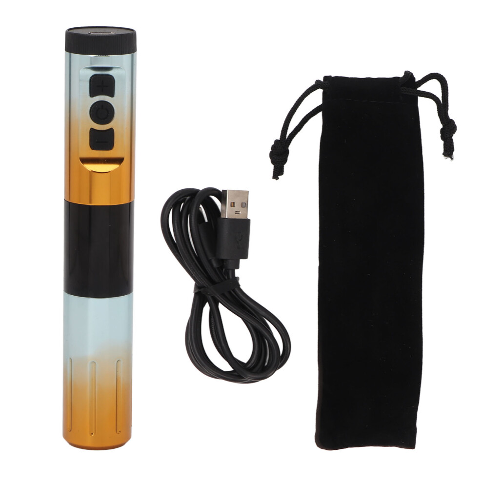 Orange (Bright ) 1500Mah Battery Rotary Tattoo Pen Aluminum Alloy Wireless