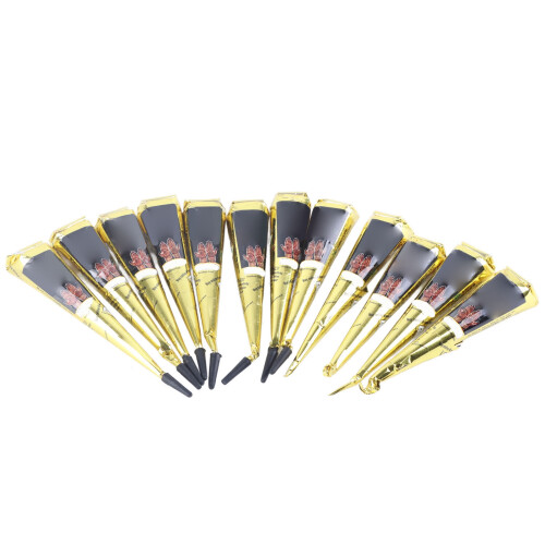 12 Pack Temporary Tattoo Paste Black 25g Long Lasting Semi Permanent 2
