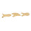 3x Wimpernperm-Bürze Mini T-V-Trenner Gold 3