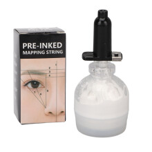 (White) 20m Wimperlijn Draad Semi-Permanente Tinta Box Zwart