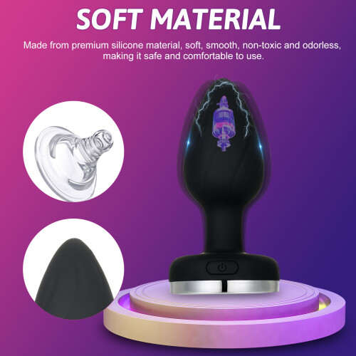 Vibrating Luminous Butt Plug Prostate Massager for Women Men 2