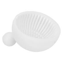 (White) Makeup-Pinselreiniger Schüssel Silikon flexibel für Salon Heim Weiß