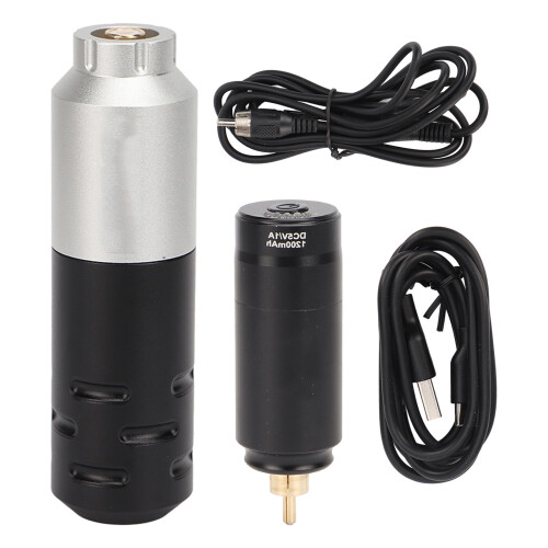Penna Tattoo Rotativa Argento Wireless RCA