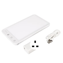 (UK Plug) UV-freie LED-Therapielampe, weiß, 5 Stufen, Schlafhilfe, 100-240V UK