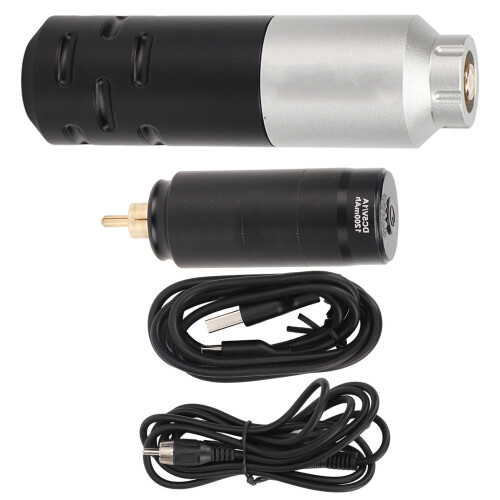 Penna Tattoo Rotativa Argento Wireless RCA 1