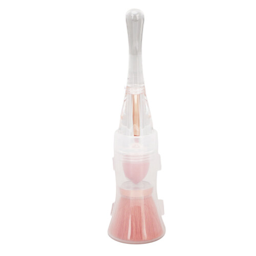 3-in-1 Make-up Dust Brush Long Handle Soft Fiber 1