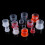 (With Base) 1000pcs Bicchierini Inchiostro Monouso Plastica 5
