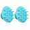 2x Blauwe Siliconen Hoofdhuidmassage 1