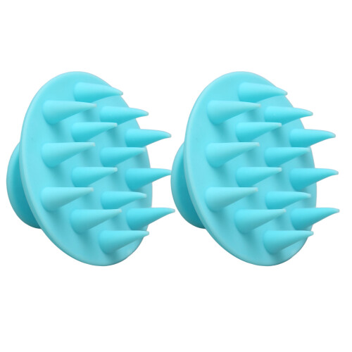 2x Blauwe Siliconen Hoofdhuidmassage