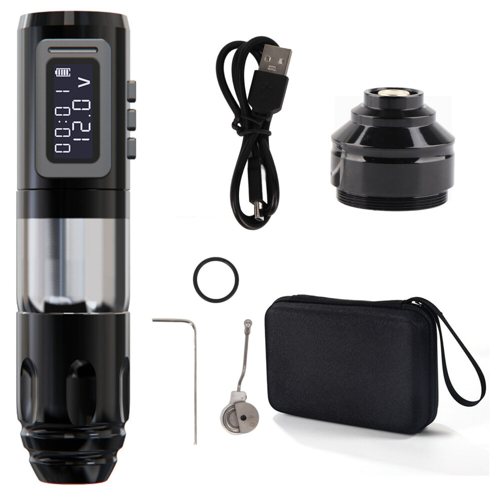 Silver (Silver) Wireless Tattoo Machine Lcd 2400Mah Coreless Motor Rca Rotary