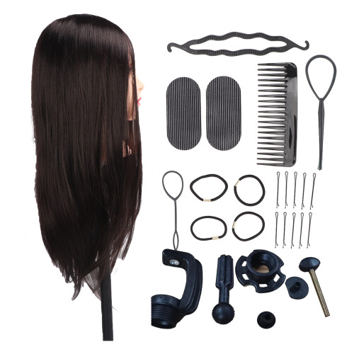 Friseur-Trainingspuppe mit Klemme 1