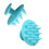 2x Blauwe Siliconen Hoofdhuidmassage 5