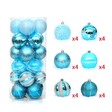 Boules de noël multicolores 6cm, 24-BL Autre 30 cm * 14 cm