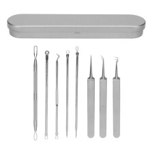 8x Acne Extractiekit Roestvrij Staal Blackhead Remover