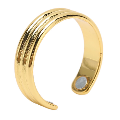 Embossed Gold Magnetic Healing Ring Adjustable Joint Relief 2