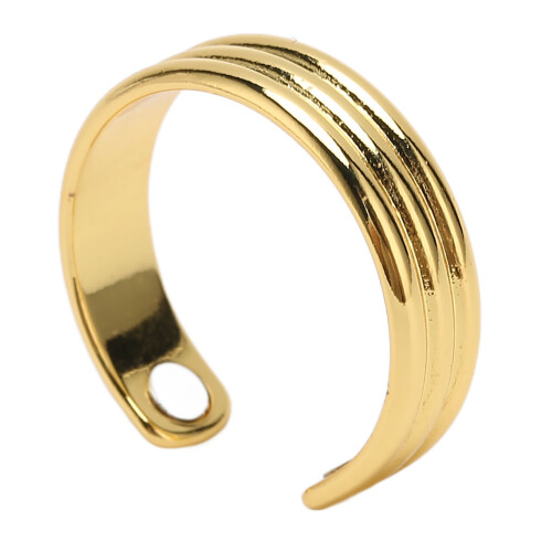 Embossed Gold Magnetic Healing Ring Adjustable Joint Relief 1