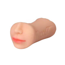 (Skin Color) Male Masturbator Cup Double Ended Silicone Brown