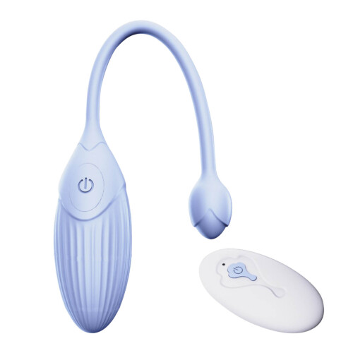 (Blue) Silicone Vibration Toy 9 Modes Waterproof Massage Blue