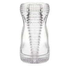 Manual Male Masturbator Transparent TPR Soft Portable Thread Texture