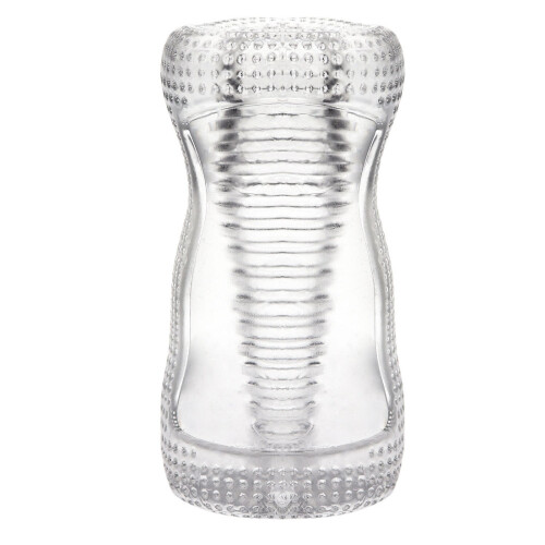 Manual Male Masturbator Transparent TPR Soft Portable Thread Texture