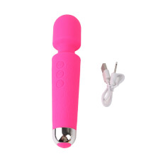 (L Red) Vibrating Massager 20 Frequency 8 Speed Rechargeable Women