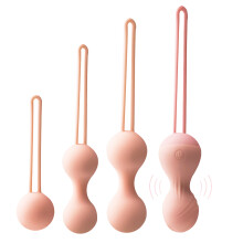 (Skin Color) 4x Frauen Kegelbälle wiederaufladbar Beckenboden Rose Rot