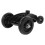 Kids Wiggle Car Replacement Front Plastic Wheels Black Durable 10