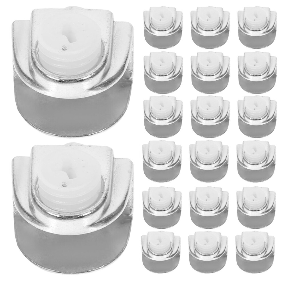 20Pcs Zinc Alloy Glass Shelf Clips Heavy Duty Mirror Retainer Brackets 3392107128396