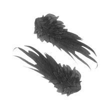 1 Par Sydda Klädaccessoär DIY Tygsy På Fäste Svart