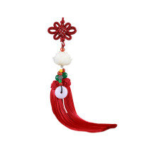Tassel Bil Hängande Kinesisk Knut Lotus Ornamang