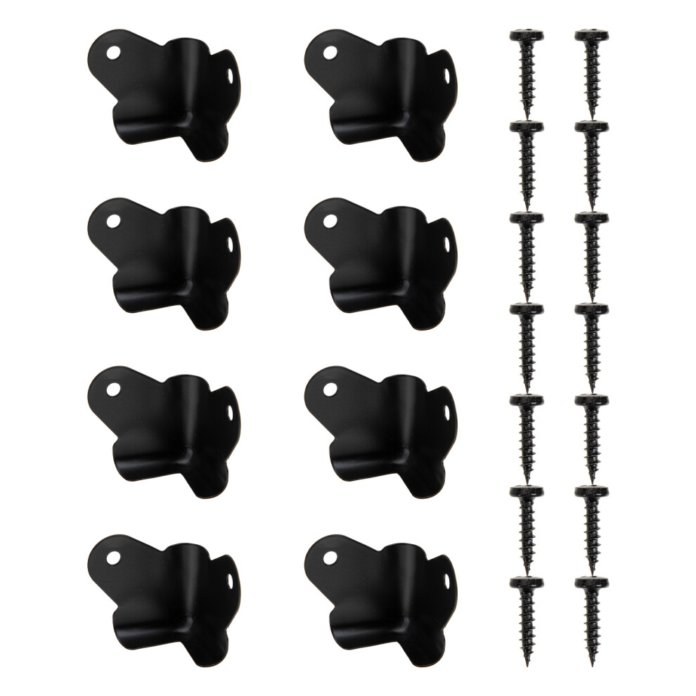 1Set Iron Speaker Corner Protectors Anti-Collision Guard Covers Black 3392547734294