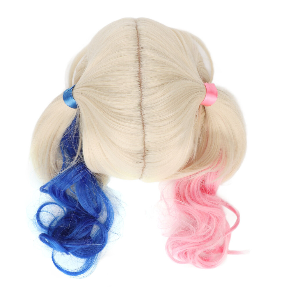 Women Double Ponytail Wig Adjustable Long Curly False Hair