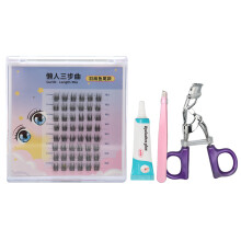 Wimpern-Set mit Pinzette, Kleber & Lockenstab
