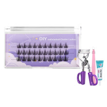 Cluster Wimpern Kit DIY Pinzette Lockenkleber Set