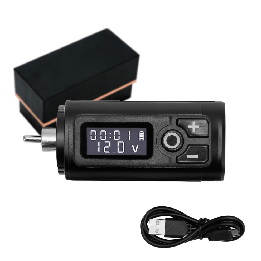 Tattoo Power Supply 1950mAh USB Cordless RCA Digital Display
