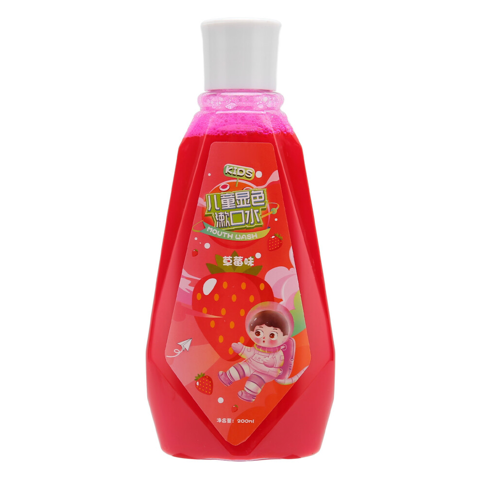 (Strawberry Flavor) 200ml Plaque Disclosing Mouthwash Fruity Grape Flavor for Baby Adults