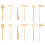 2Sets Yellow Plastic Zen Garden Tools Mini Rakes for Desk Sand Table 7