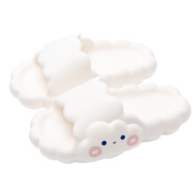 1Paar Comfortabele PVC Binnenslippers Wit Antislip
