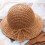 Flickors Solhatt Av Halm Solskydd (Khaki) 4