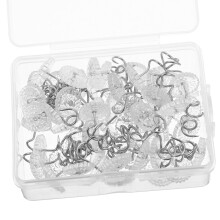 60Pcs Plasthuvud Vridna Fästplattor Transparent För