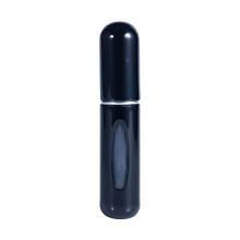 (Glossy Black) 6x Refillbare Parfümzerstäuber 5ml aus Metall undichtsfrei