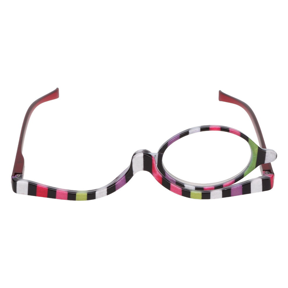 (+3.50) Magnifying Cosmetic Glasses Colorful Rotating Single Lens +4.00