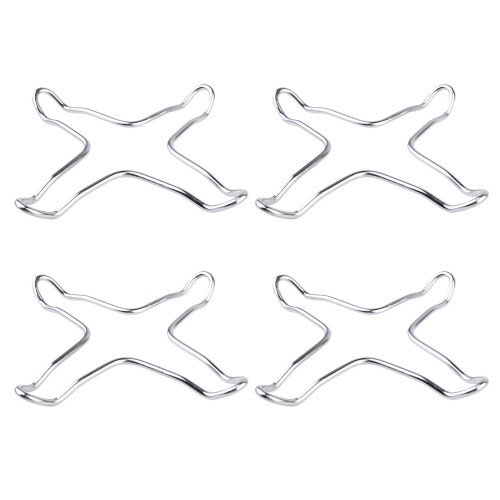 4St Durable Wokringar Wokstödringar Praktiska Spisgaller (Silver) 1