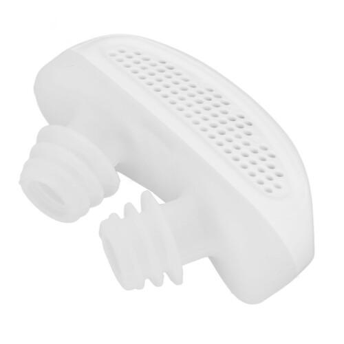 (White) Reusable Soft Silicone Snoring Device 2 Vents Plugs 2