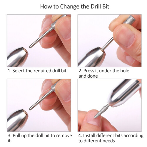 16000 RPM Electric Nail Drill with 6 Bits 2