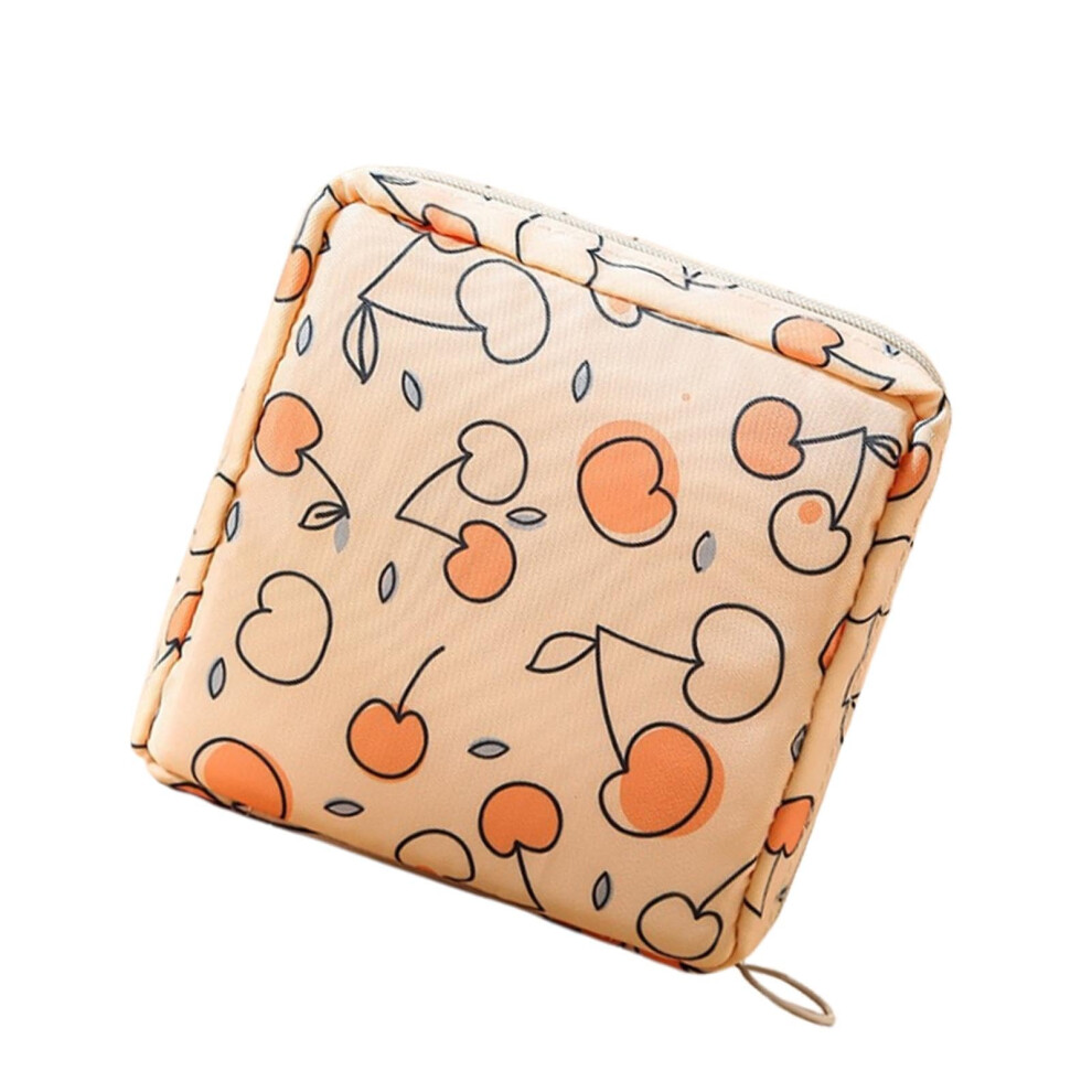 Printed Period Bag Reusable Pad Holder With Zipper Sanitary Napkin Pad Pouch Portable Feminine Care Bag For Women Teens