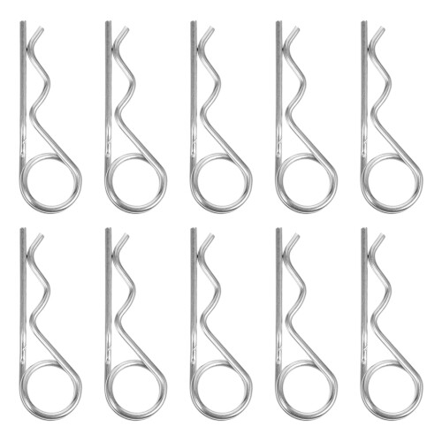 10Pcs Släpvagnsdragningsstift R- Stålfjäderstift 2